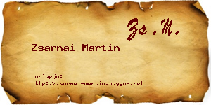 Zsarnai Martin névjegykártya