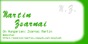 martin zsarnai business card